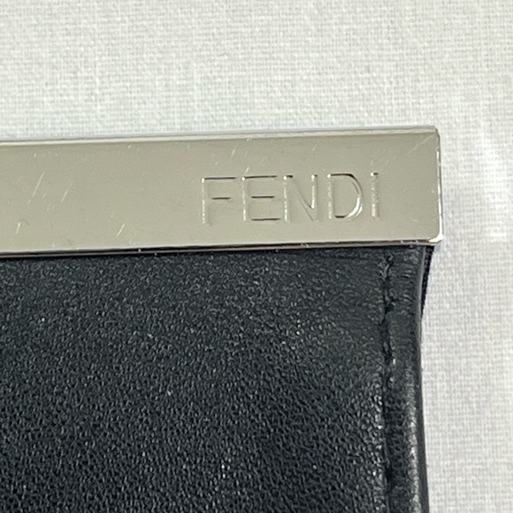 FENDI Leather Pouch Case, Black - Picture 4 of 9